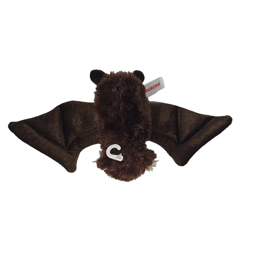 Aurora World 2021 Bat Mini Flopsie Brown Plush Stuffed Toy 6 Inch Halloween